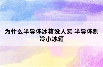 为什么半导体冰箱没人买 半导体制冷小冰箱